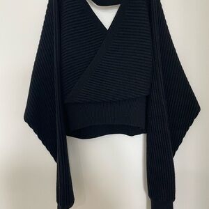 Forever 21 Black Chunky Knit Shrug Sweater